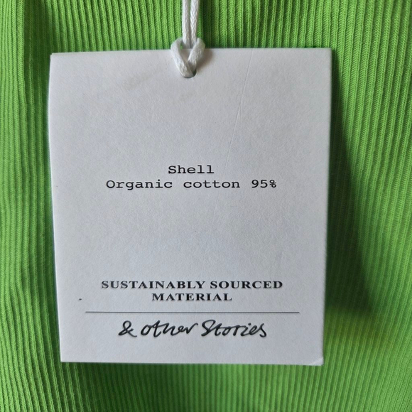 Women's & Other Stories Green Ribbed Tank Top Size xs/xxs - Picture 4 of 7